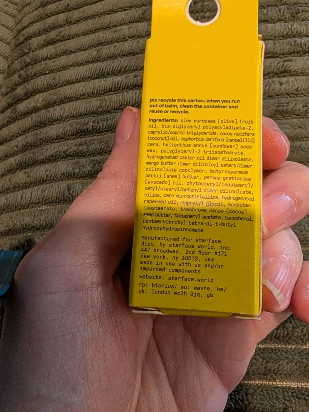 🦋 Star Balm Unscented Lip Balm - Yellow